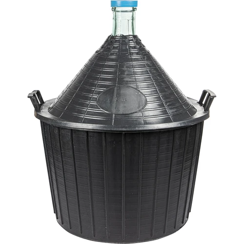 Globo para vino 54L en cesta de plástico