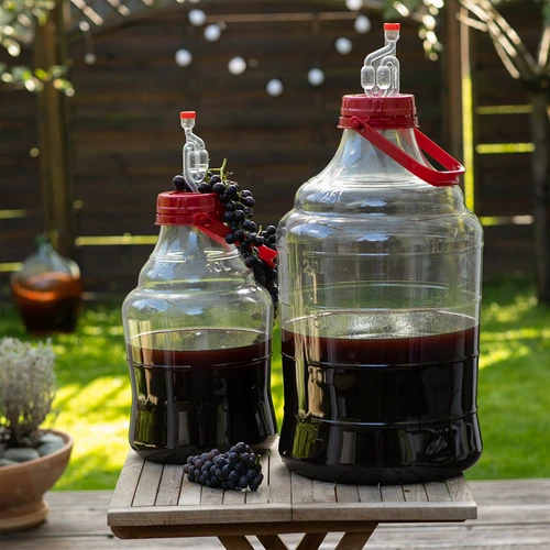 Globo para vino ligero, irrompible, con asa, 10L - 12