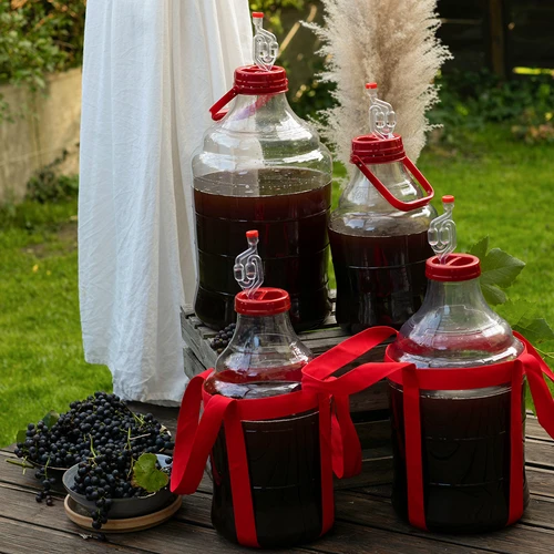 Globo para vino ligero, irrompible, con correas, 15L - 13
