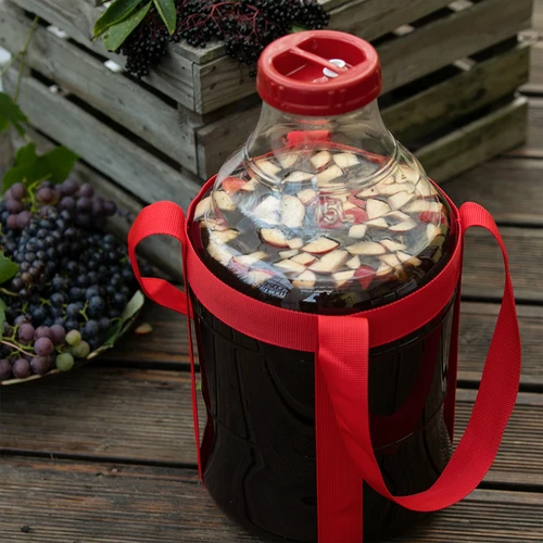 Globo para vino ligero, irrompible, con correas, 15L - 9