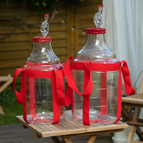 Globo para vino ligero, irrompible, con correas, 20L - 10