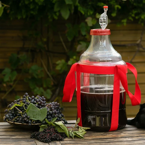 Globo para vino ligero, irrompible, con correas, 25L - 8