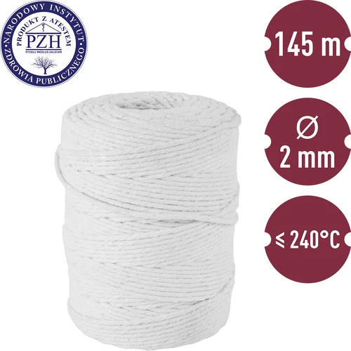 Hilos para embutidos de algodón blancos (240°C) 145 m - 2