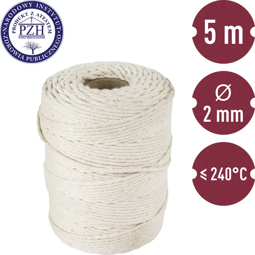 Hilos para embutidos de algodón blancos (240°C) 55 m - 3