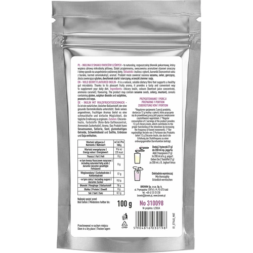 Inulina con sabor a frutos del bosque, 100 g - 2
