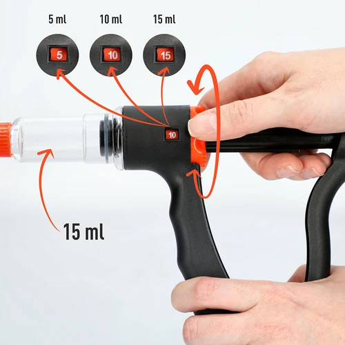 Inyector semiautomático + 4 agujas + tubo - 7