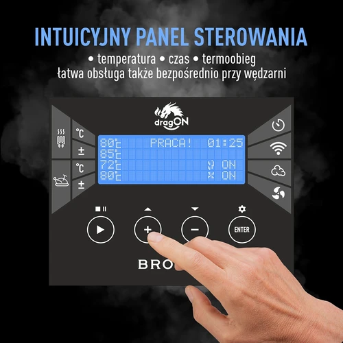 Kit de módulos con controlador Wi‑Fi dragON IQ, 2,7 kW, para ahumadores de exterior - 8