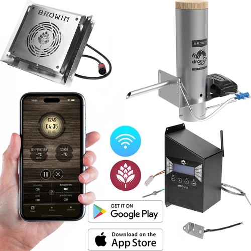 Kit dragON para ahumador - módulos IQ con Wi-Fi y generador de humo JET 2 LONG con cajón de cenizas