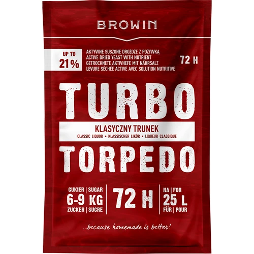 Levadura de destilería Turbo Torpedo 72h 21% - 120 g