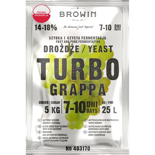 Levadura destiladora Turbo Grappa 7-10 días