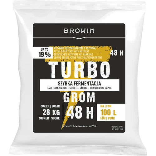 Levadura destiladora Turbo Grom 48h 100L