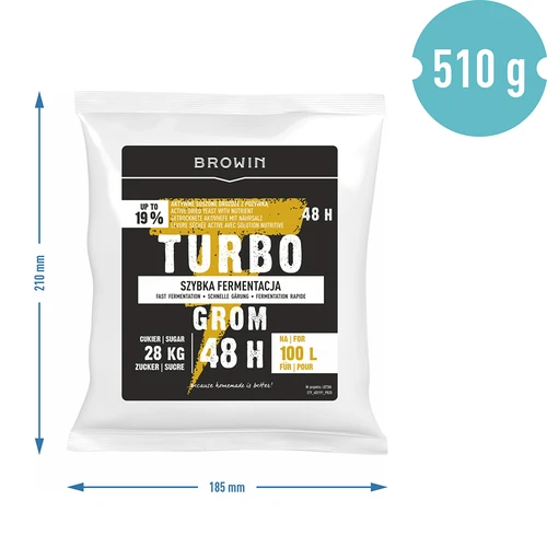 Levadura destiladora Turbo Grom 48h 100L - 5