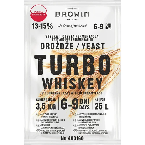 Levadura destiladora Turbo Whiskey