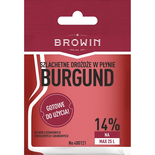 Levadura enológica Burgund sin propagación - 20 ml