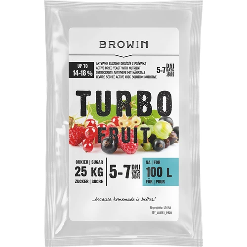 Levadura para vino Turbo Fruit 5-7 días 100 L