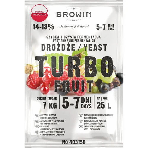 Levadura para vino Turbo Fruit 5-7 días