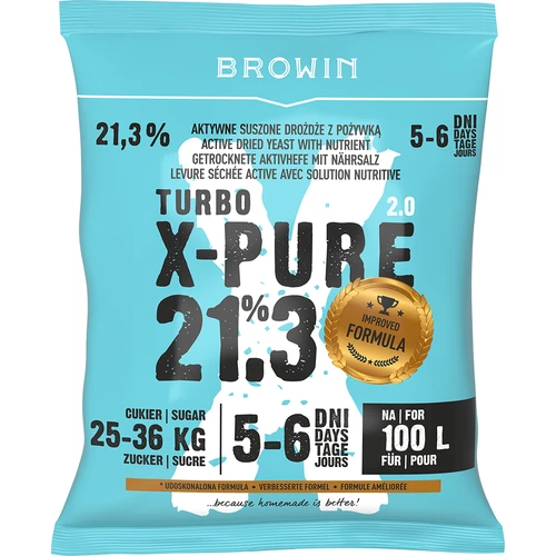 Levadura Turbo X-Pure 21,3%, 100 L