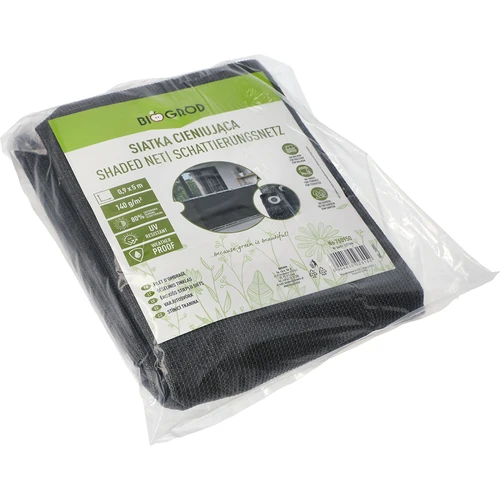 Malla de sombreado (80%, 140 g/m2) 0,9x5 m, grafito - 2