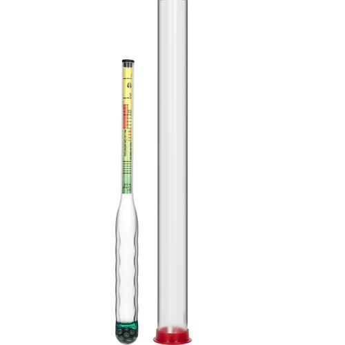 Salinómetro irrompible con probeta, rango de medición: 0-300 g de sal/L