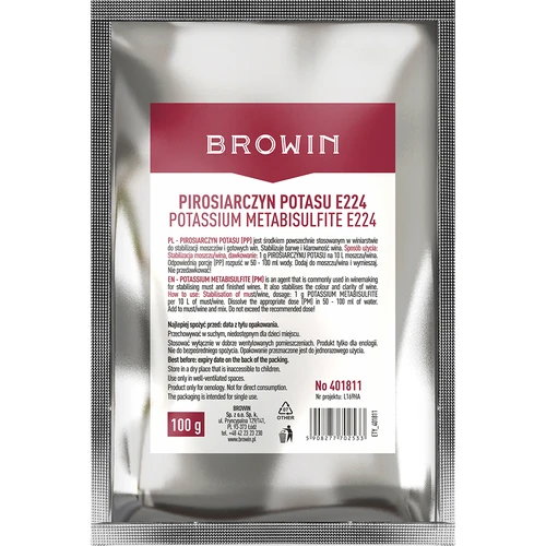 Metabisulfito de potasio 100 g