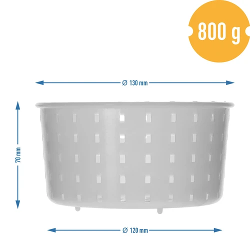 Molde de queso redondo Ø 13 x 7cm para 800 g - 7