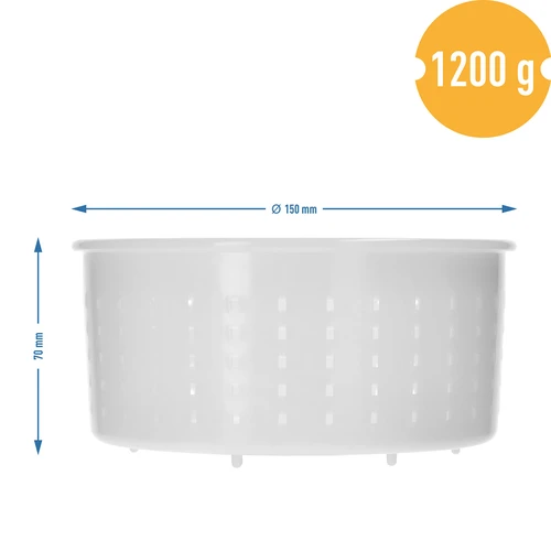 Molde de queso redondo Ø 15 x 7cm para 1200g - 7