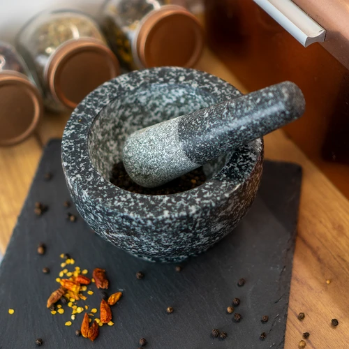 Mortero de cocina de granito - 13cm - 10