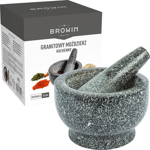 Mortero de cocina de granito - 13cm - 7