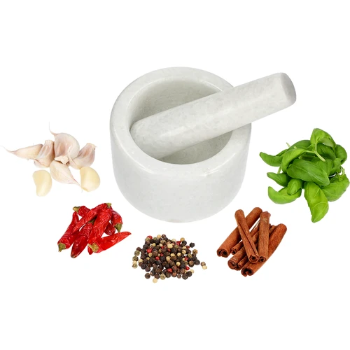 Mortero de cocina de mármol blanco - 10 cm - 7