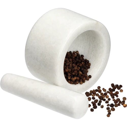 Mortero de cocina de mármol blanco - 10 cm - 9