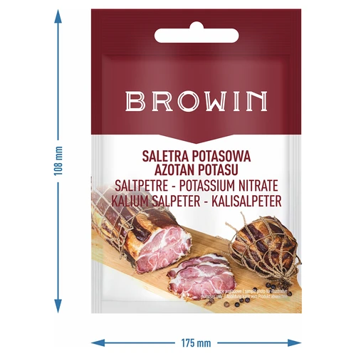 Nitrato de potasio para curar carne - 20 g - 7