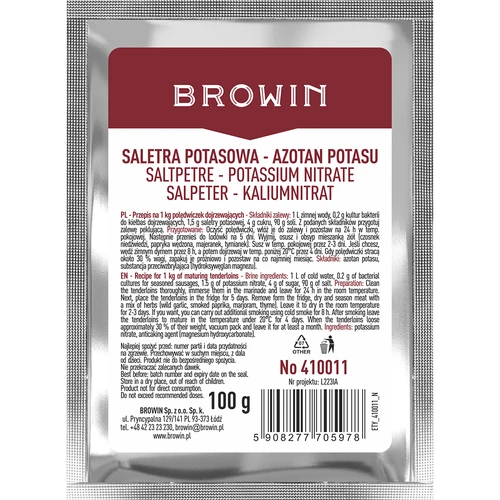 Nitrato de potasio para curar carnes 100g
