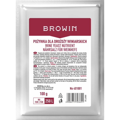 Nutriente para levadura de vino - 100g