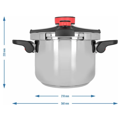 Olla a presión de acero inoxidable, 6 L - 10