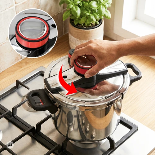 Olla a presión de acero inoxidable, 8 L - 5