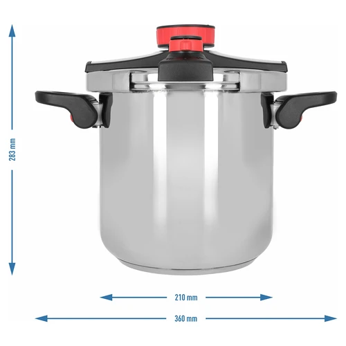 Olla a presión de acero inoxidable, 8 L - 10