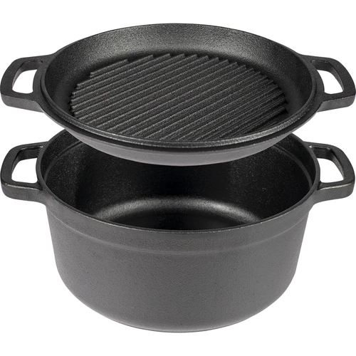 Olla de hierro fundido con sartén, 5 l