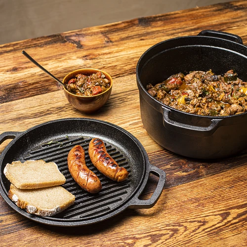 Olla de hierro fundido con sartén, 5 l - 16