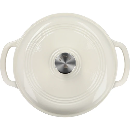 Olla de hierro fundido esmaltada - ecru, 5,8 L - 3