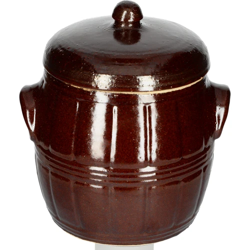 Olla de gres 4,5 L con tapa