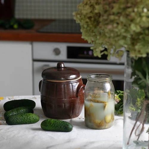 Olla de gres 4,5 L con tapa - 2