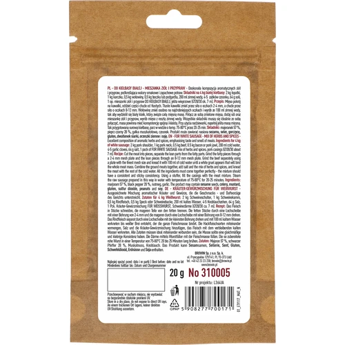 Para salchicha blanca - mezcla de hierbas y especias - 2