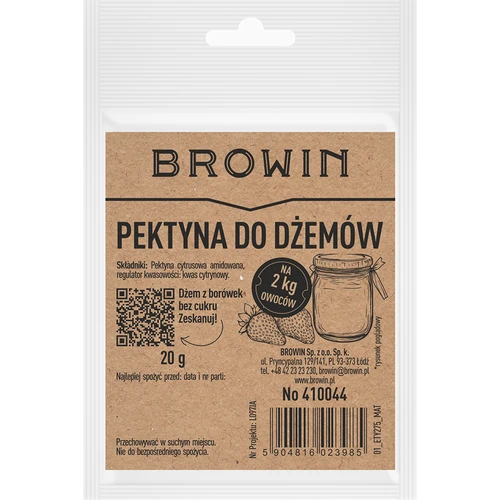 Pectina para mermeladas - cítrica amidada para gelificación, 20 g