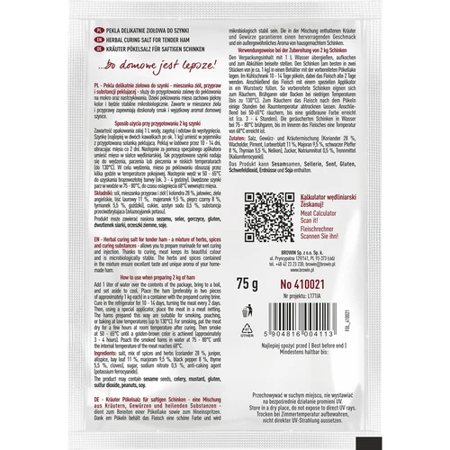 Pekla con delicado toque de hierbas para jamón, 75 g - 2
