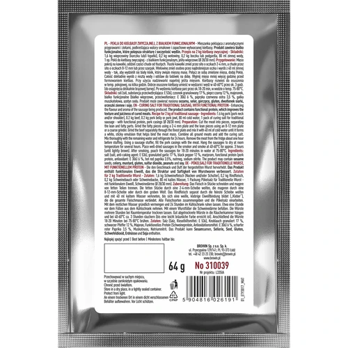 Peklosól - Pekla para salchicha común, con proteína funcional, 64 g - 2
