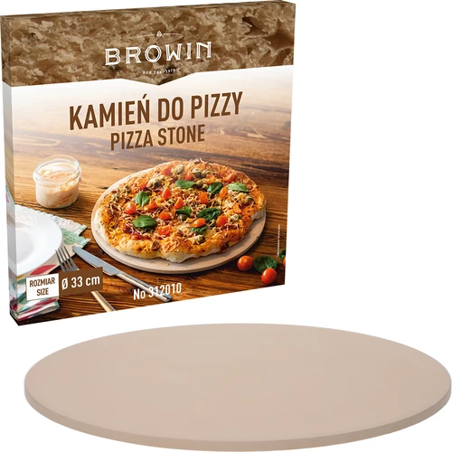 Piedra para pizza redonda, hecha de cordierita, diámetro 33 cm - 5