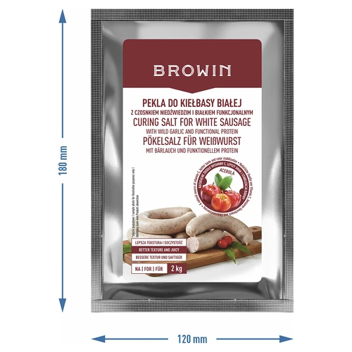 Preparado para curar salchicha blanca, con proteína funcional y acerola, 66g - 4