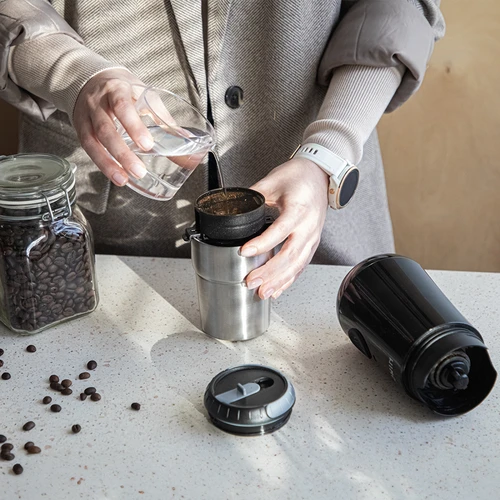 $PRY Molinillo de café eléctrico con taza e infusor - 17