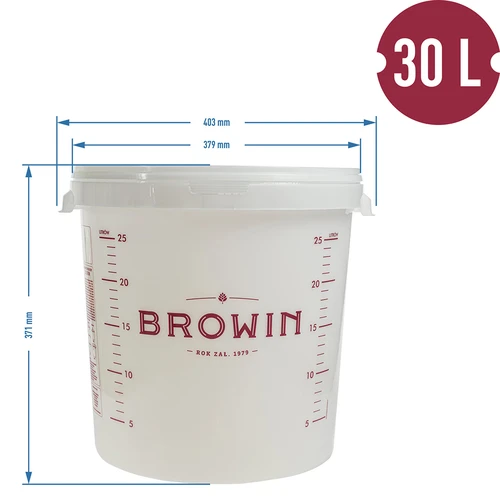 Recipiente de fermentación con tapa 30L - 13