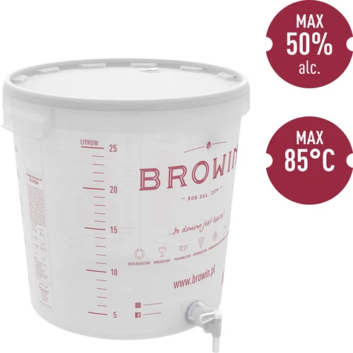 Recipiente de fermentación de 30L con tapa y grifo - 4